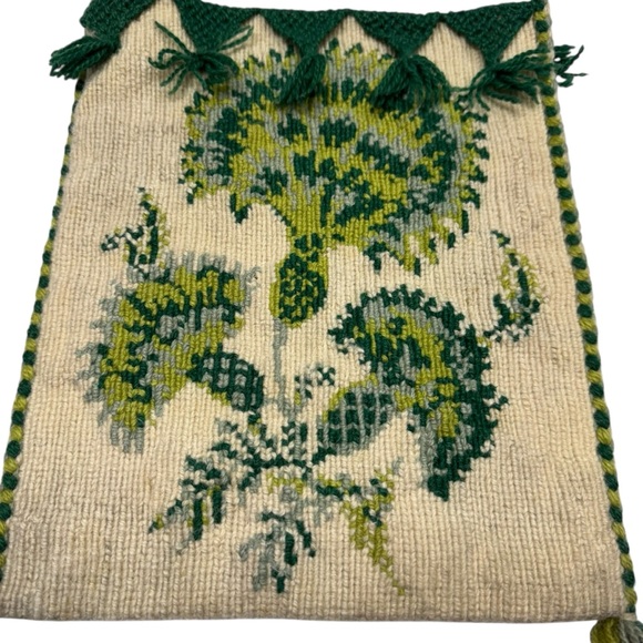 Vintage Greek Handwoven Tagari Shoulder Bag Crossbody Tote Boho Hippie 100% Wool - Picture 3 of 12